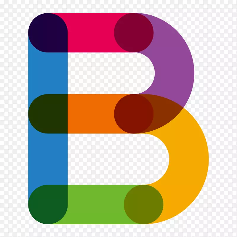 巴西字母剪辑艺术.彩色字母b