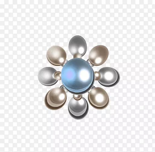 珍珠剪贴画-蓝色珍珠首饰