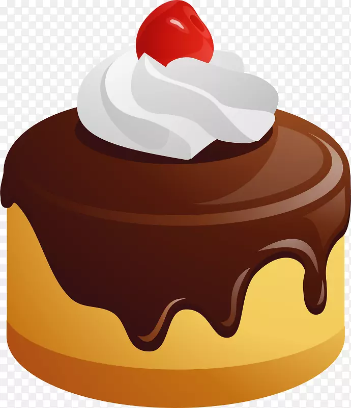 生日蛋糕巧克力蛋糕糖霜夹艺术卡通樱桃巧克力蛋糕