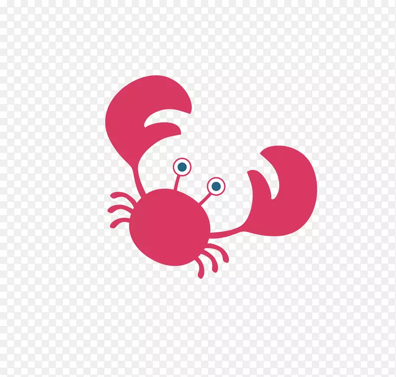 蟹夹艺术-卡通螃蟹
