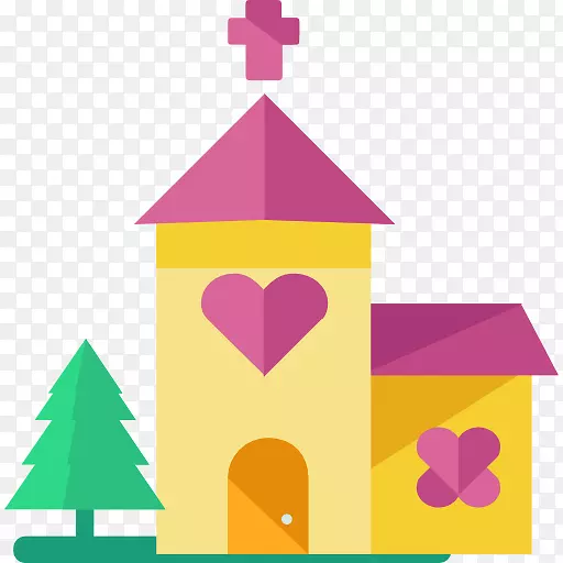 教堂可伸缩图形图标-快乐教堂