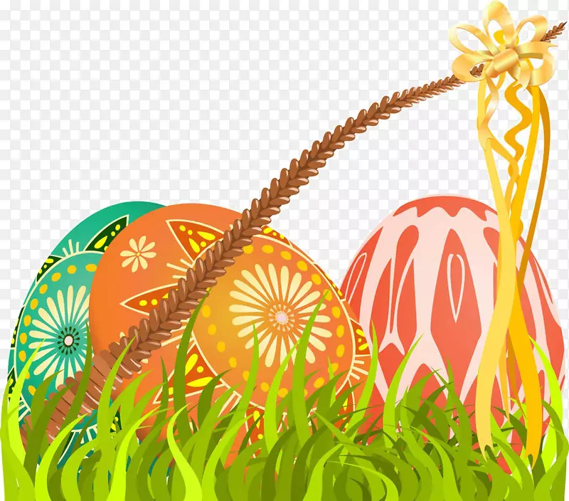 复活节彩蛋插图-卡通彩蛋灌木