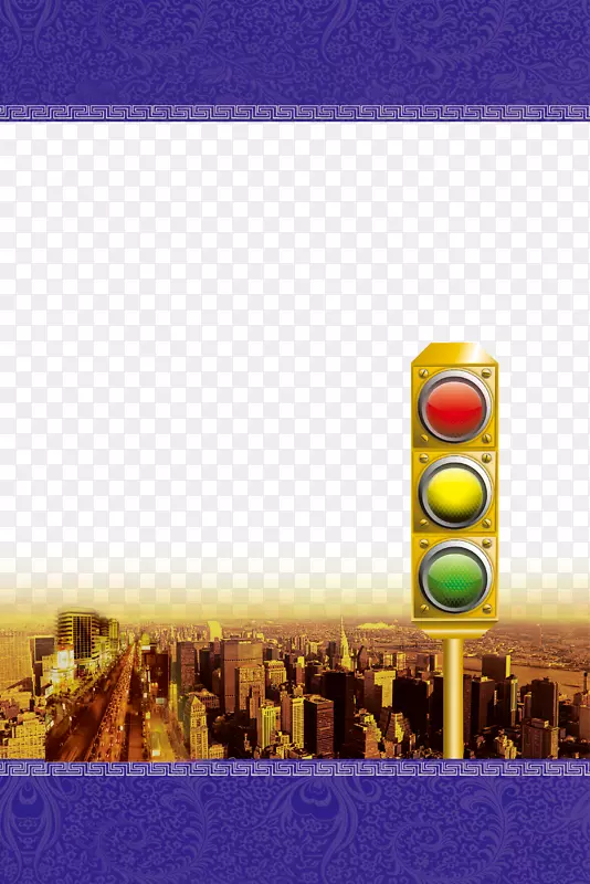 道路交通安全交通灯-交通灯交通安全提示创意