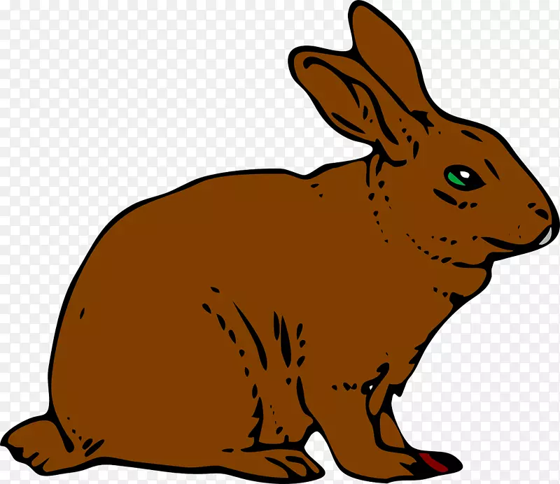 兔子博客剪贴画-棕色兔子