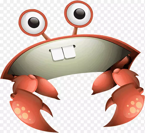 螃蟹卡通剪贴画-可爱的螃蟹