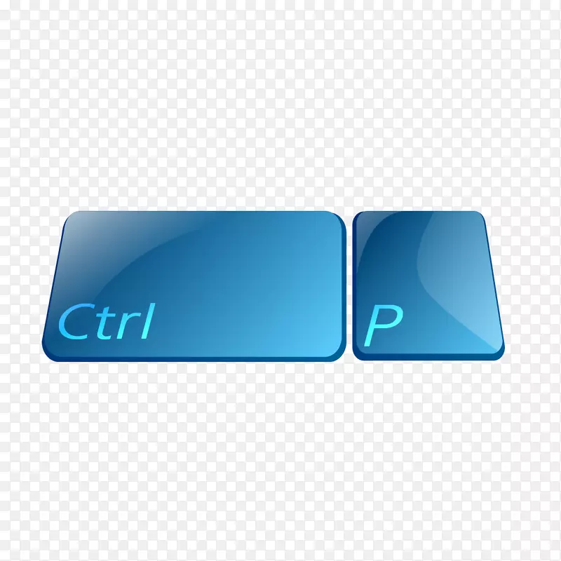 电脑键盘技术按钮图标蓝色键盘p