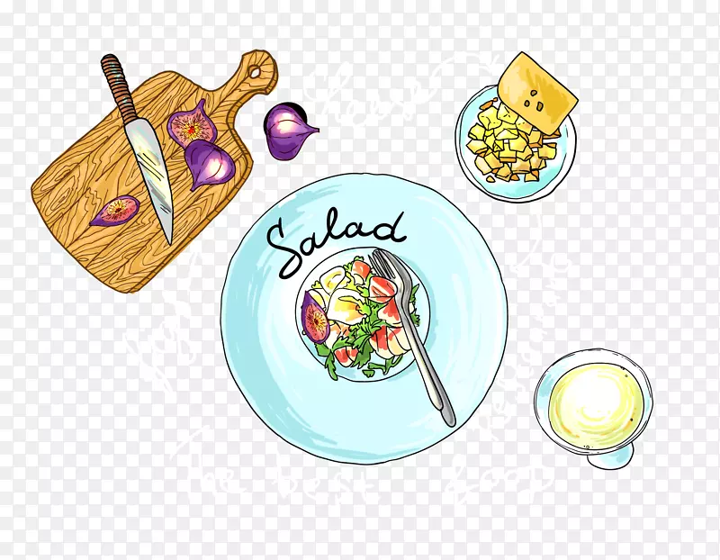 水果沙拉，冰沙，欧式菜肴，食物-色拉