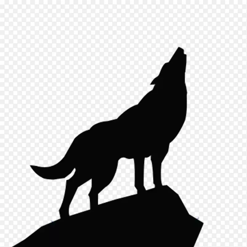 灰狼模板涂鸦夹艺术-狼图腾狼