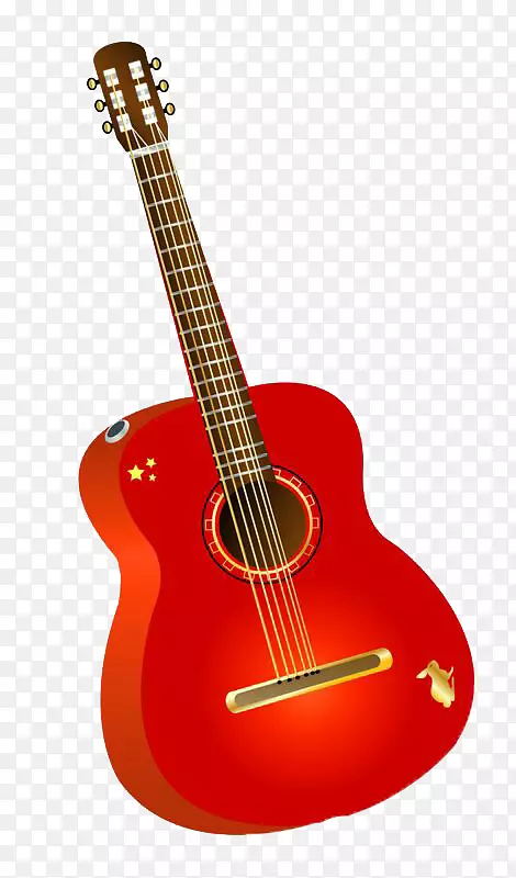 乐器四弦吉他.红色电吉他