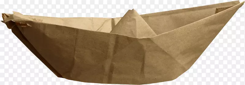 纸船图标-美丽的棕色纸船