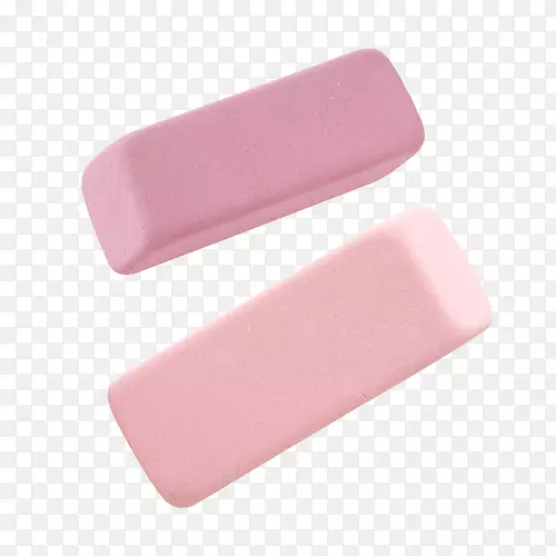 粉红橡皮擦文具写实-现实粉红橡皮擦