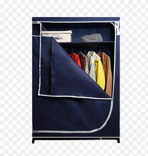 衣橱衣柜-蓝色储藏室