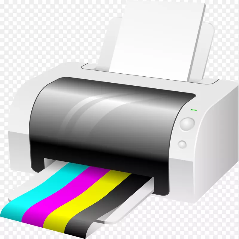 打印机纸cmyk彩色模型剪贴画打印机