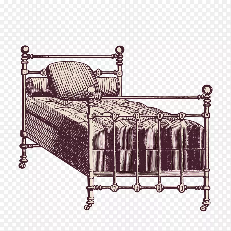 床头柜床架家具.老式床