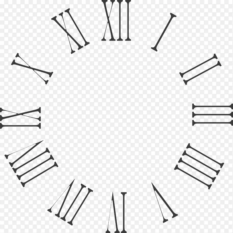 数字时钟闹钟夹艺术.罗马数字时钟刻度PNG图片素材下载_图片编号400442-PNG素材网