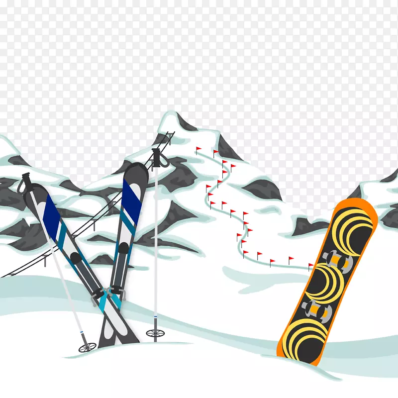 婚礼请柬滑雪派对滑雪生日滑雪