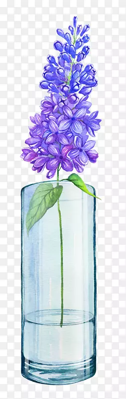 花瓶水彩画彩绘花瓶