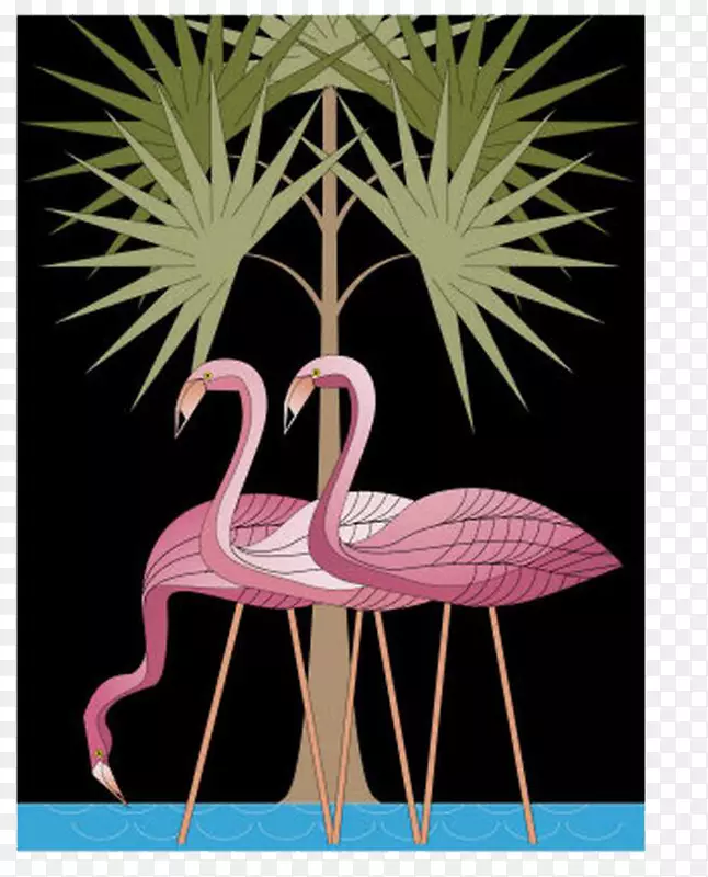 Flamingo AllPosters.com印刷帆布印刷品-火烈鸟