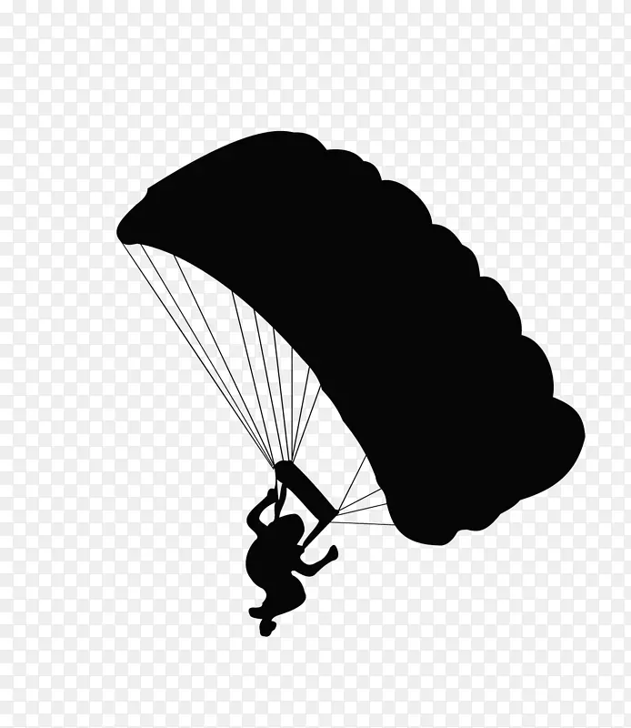 降落伞降落轮廓降落伞