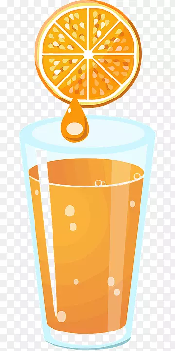 橙汁饮料剪辑艺术-柠檬水
