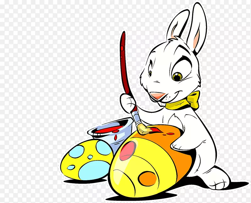 复活节兔子彩蛋剪贴画-复活节彩蛋兔