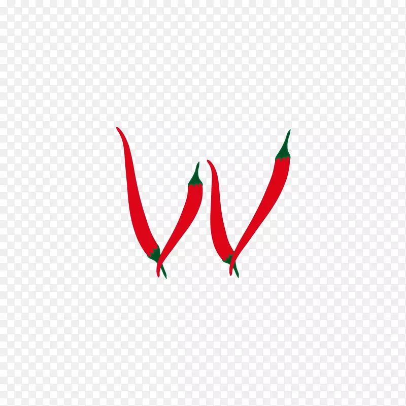 商标文字红色字体-胡椒字母w