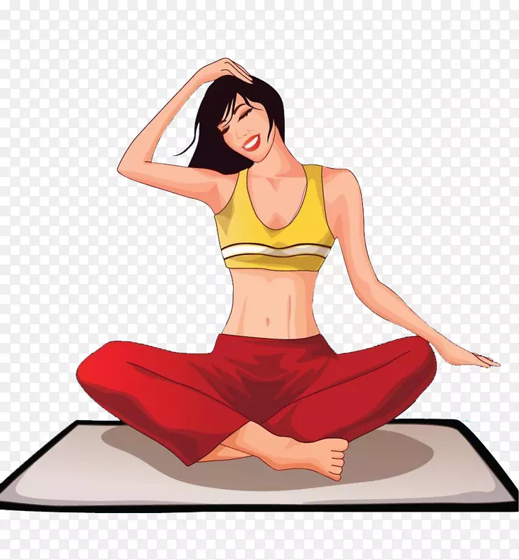 瑜伽卡通下载热身-瑜伽