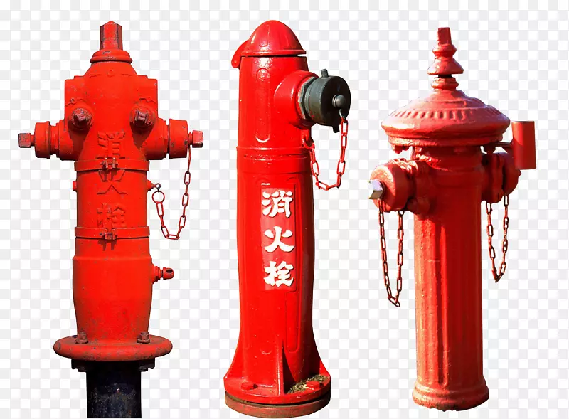 消防栓消防队员-三种不同的消防栓