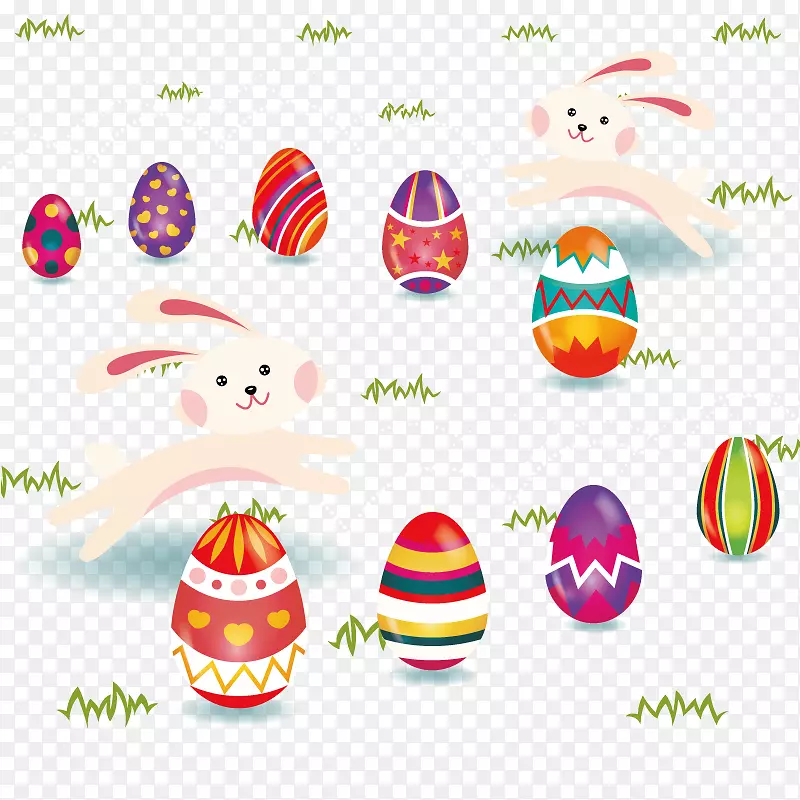 复活节兔子彩蛋插图-复活节彩蛋兔子插图