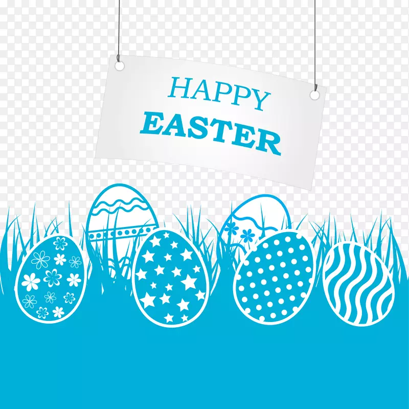 复活节兔子复活节彩蛋剪贴画-快乐复活节图案