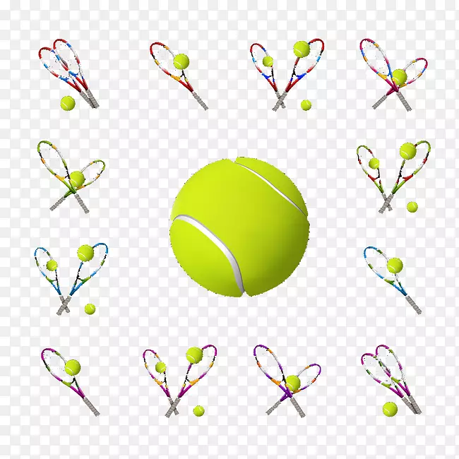 网球绿球拍