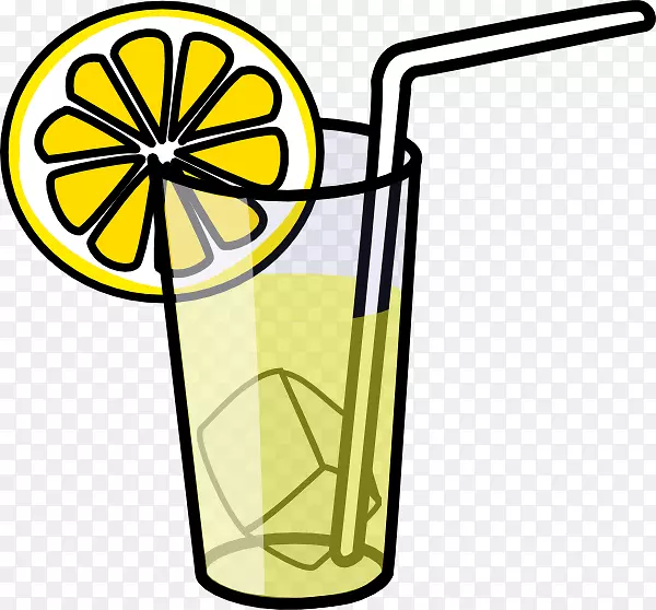 柠檬汁软饮料夹艺术.饮料杯