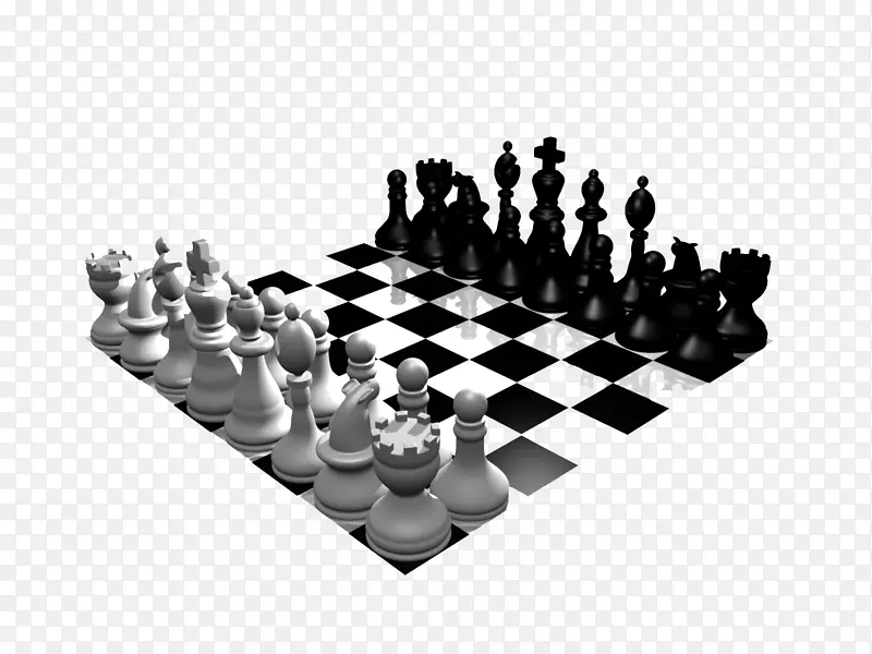 国际象棋中的黑白棋子剪贴画.棋盘剪贴画