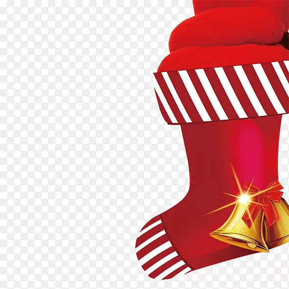 圣诞圣诞老人礼物袜-红色圣诞袜