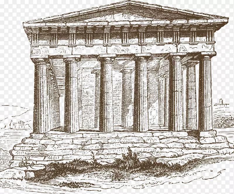 赫菲斯托斯神庙古希腊多里克秩序离子秩序载体古希腊古建筑