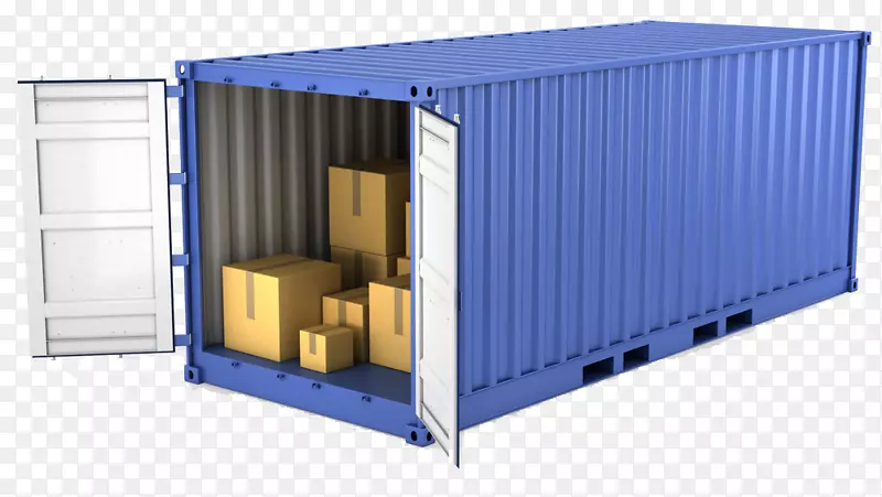 搬运工集装箱多式联运集装箱货物运输自存-在汽车后备箱中