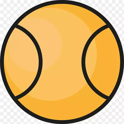 互联网图标-黄色手球