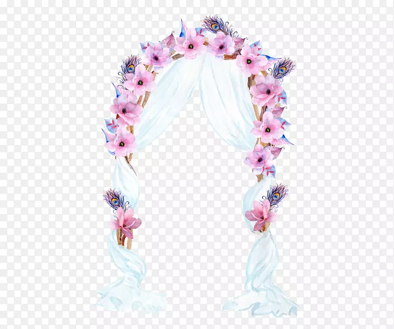 婚礼剪贴画-花门