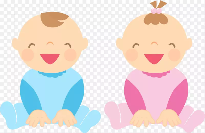 双胞胎出生婴儿剪贴画快乐双胞胎