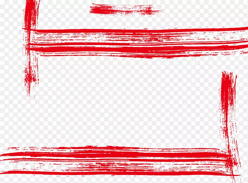 红色画笔计算机文件.红色框架刷标记