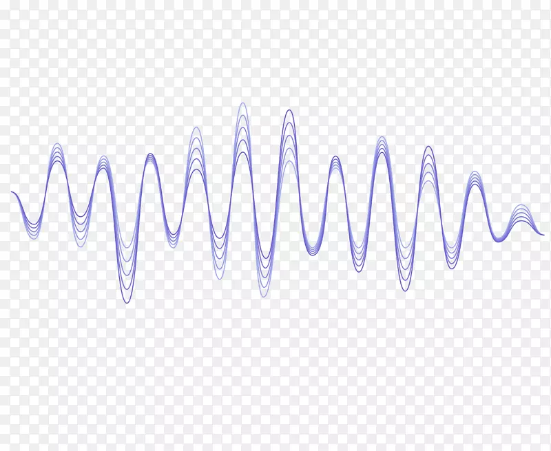 商标标志字体-紫声波曲线PNG图片