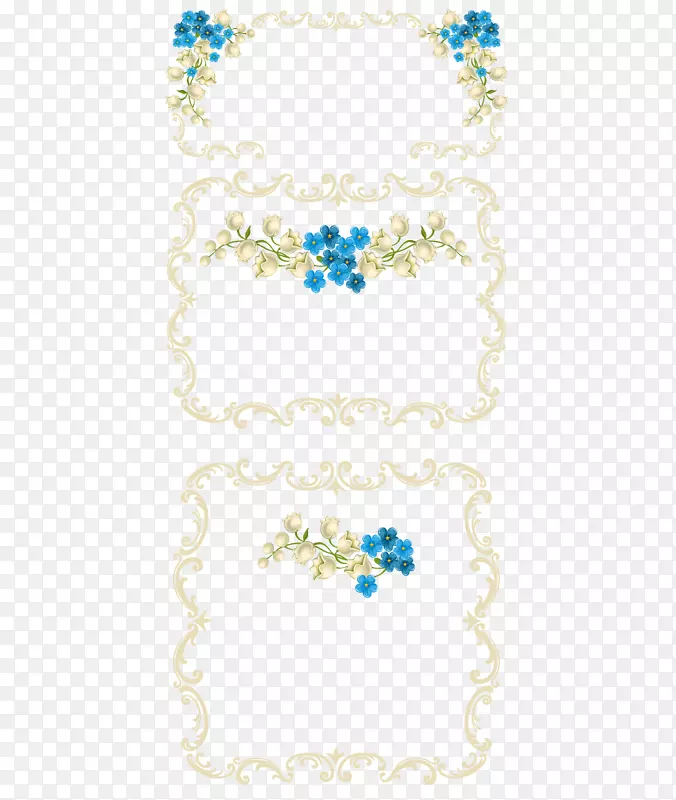 下载婚礼-蓝色花卉婚礼框架材料载体