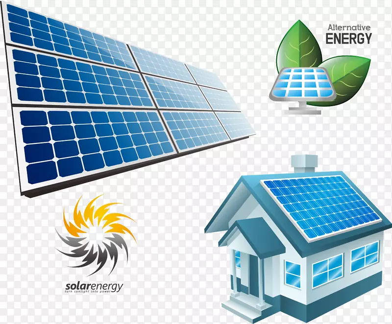 太阳能电池板可再生能源太阳能节能设计