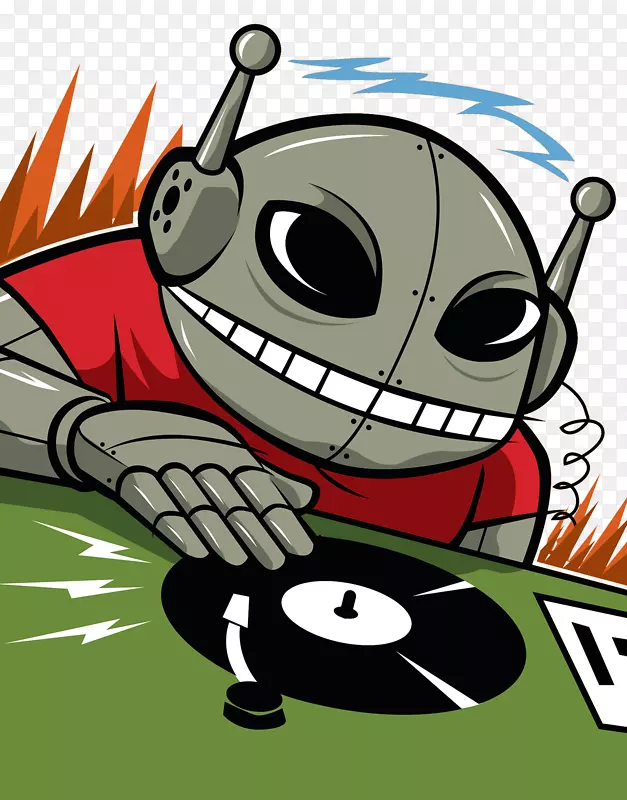 碟形骑师图-外星机器人DJ