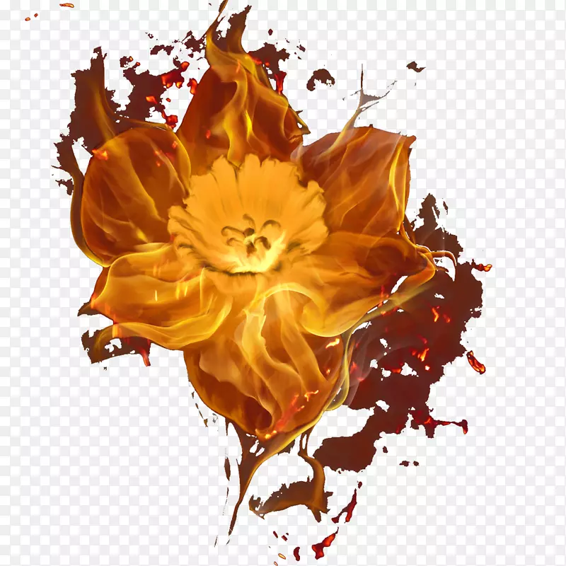 触摸永恒火花燃烧-花朵燃烧