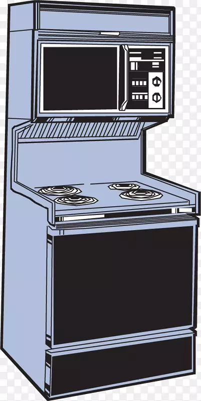 烤箱厨房手绘防毒面具