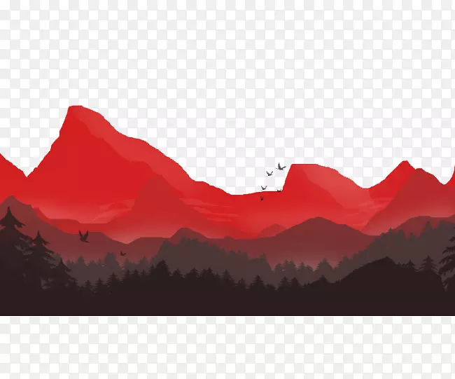 火山红岩浆-火山红色物质
