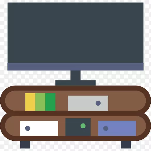 可伸缩图形下载电视电脑文件-一个在电视机柜电视上