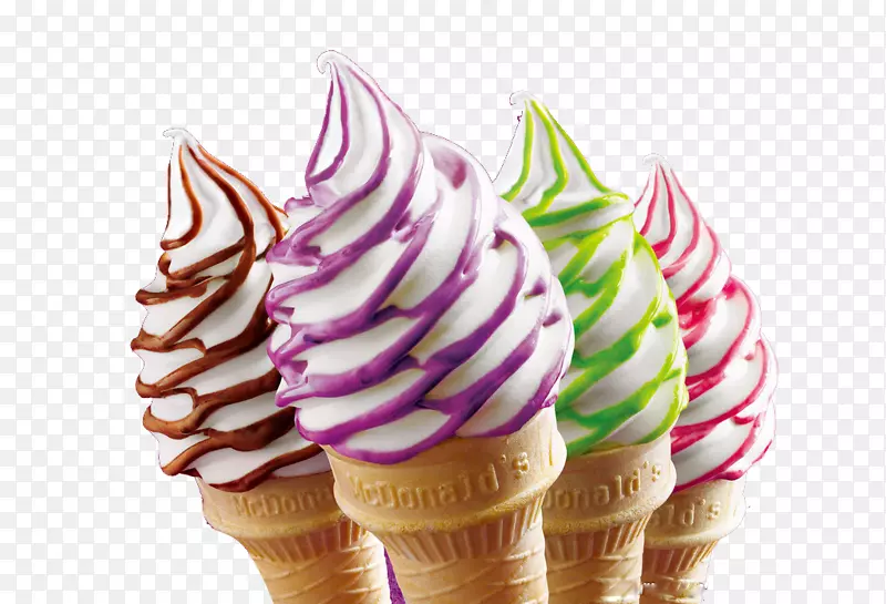 冰淇淋圆锥圣代冷冻酸奶鸡蛋华夫饼-创意圆锥形