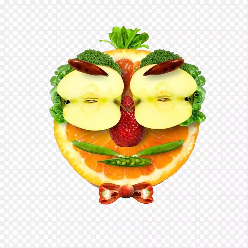 营养健康饮食-水果笑脸